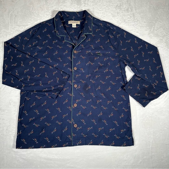 Tommy Bahama Other - Tommy Bahama Men Button Down Shirt Size XL Long Sleeve 100% Cotton Embroidered